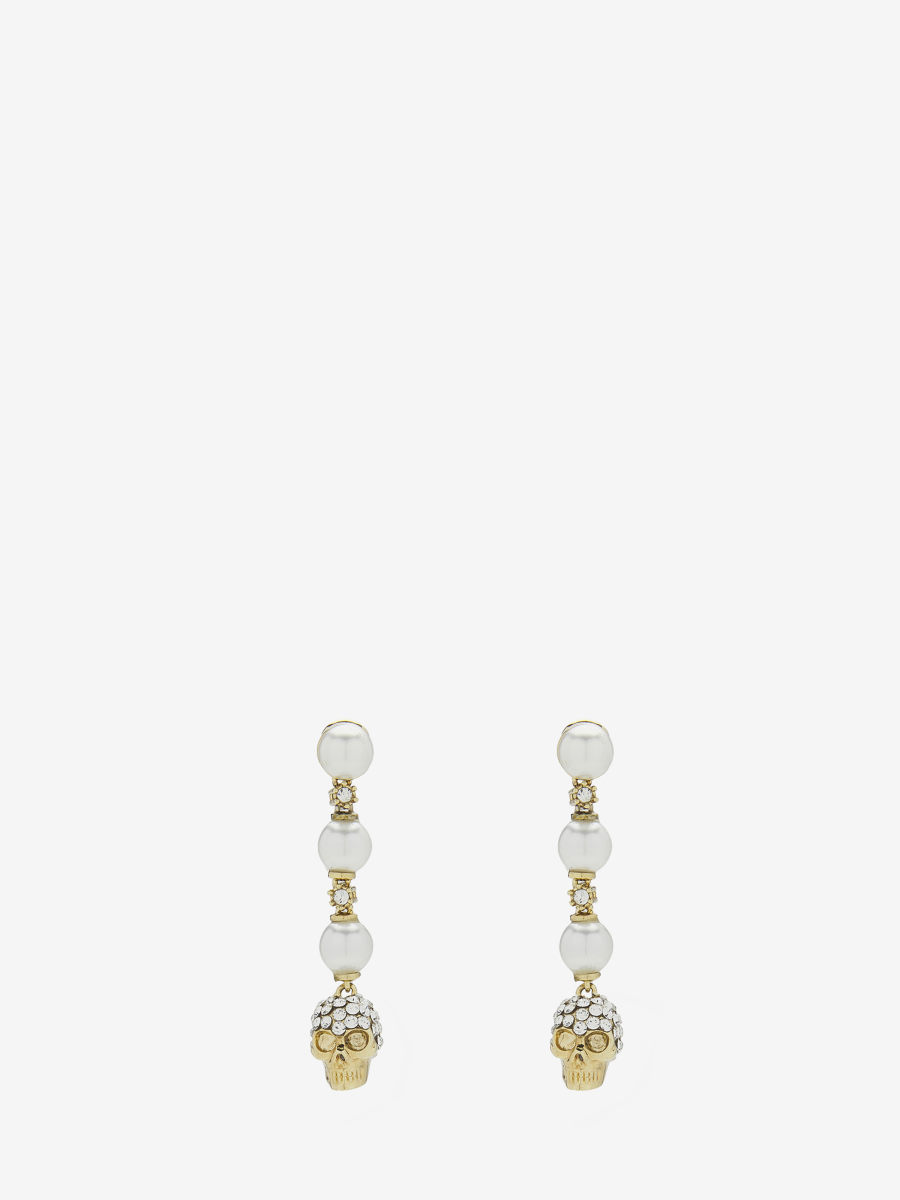 ALEXANDER MCQUEEN - Skull and Pearl Earrings - Item 836464J161P1953